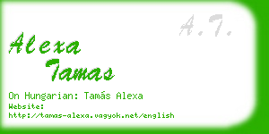 alexa tamas business card